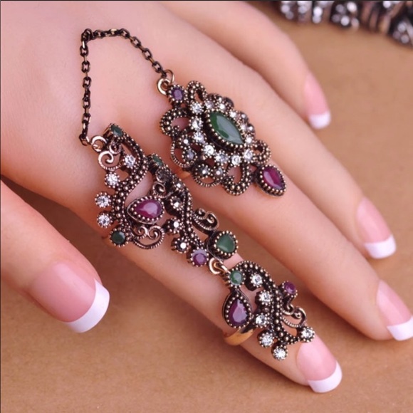 Jewelry | Vintage Style Antique Double Finger Ring | Poshmark